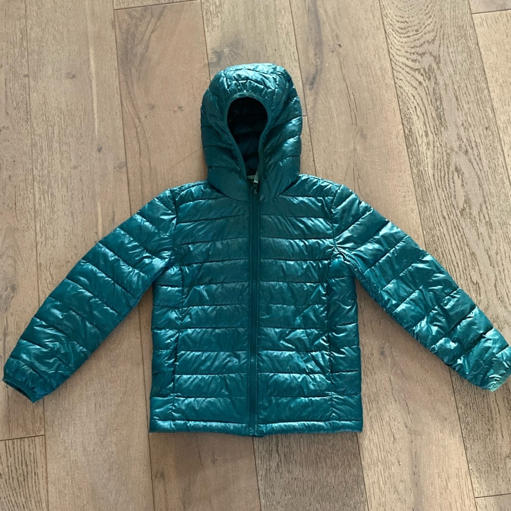 Kids lightweight hooded puffer jacket